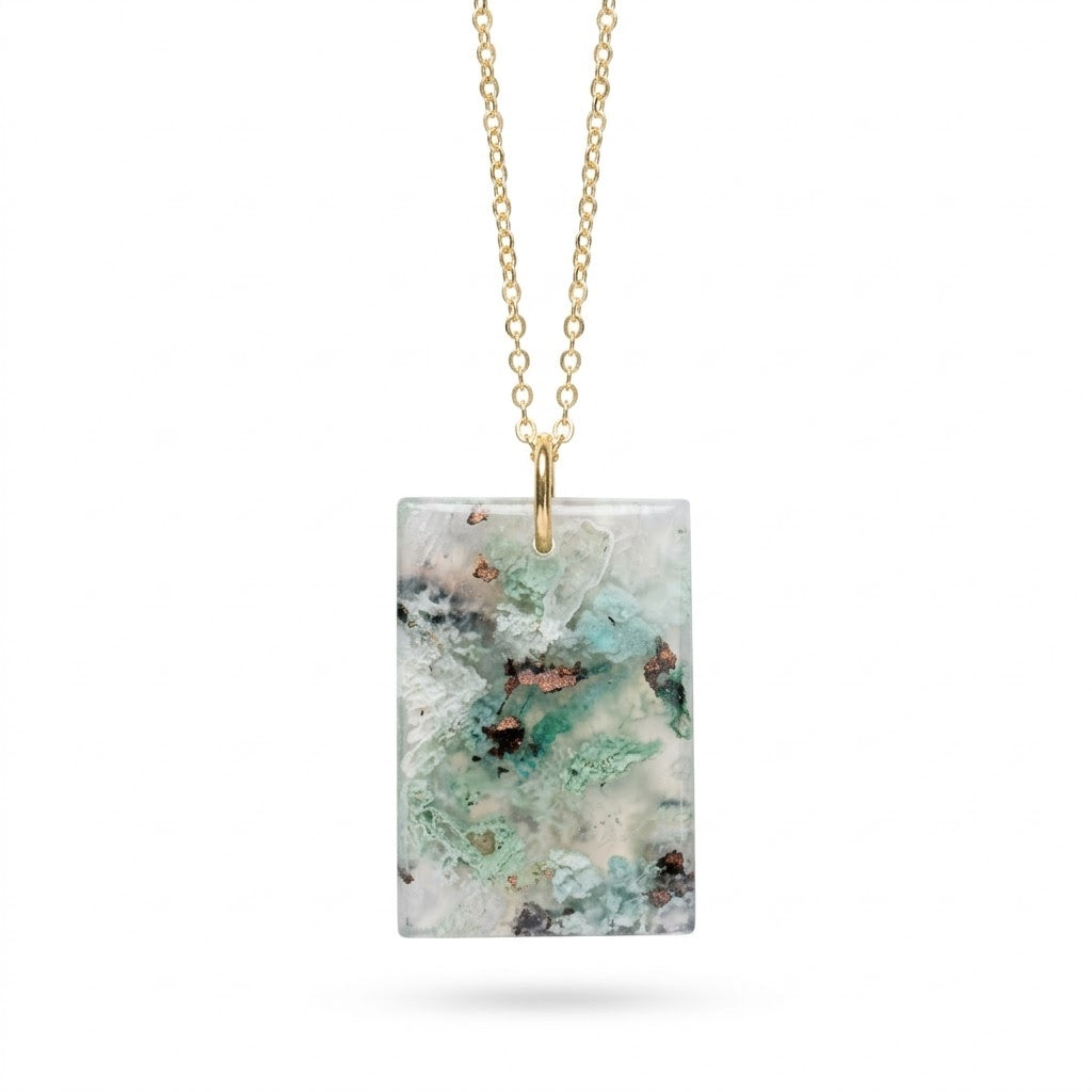 Aquadite Rectangular Pendant