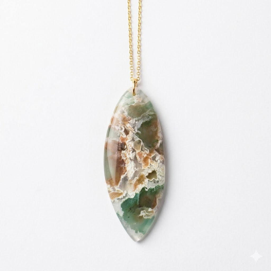 Aquaprase Marquise Pendant