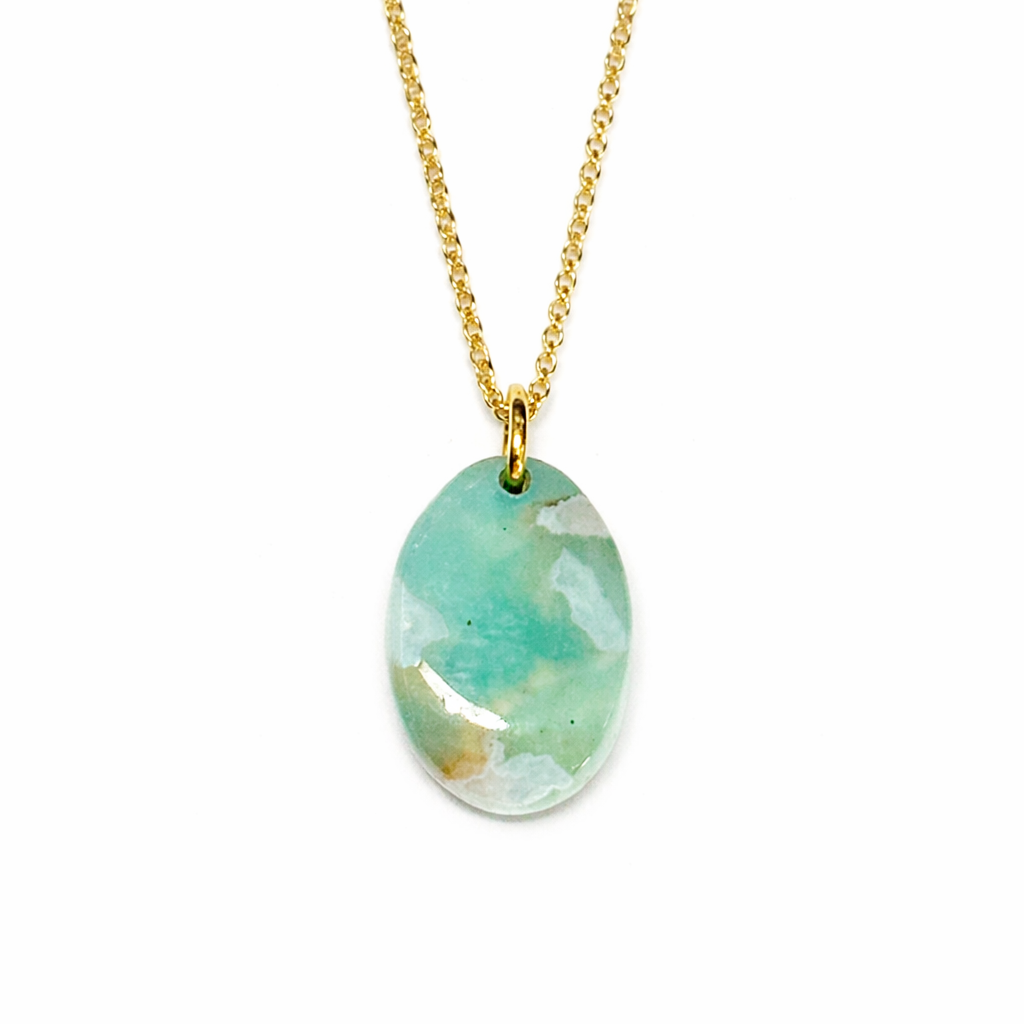 Aquaprase Oval Pendant