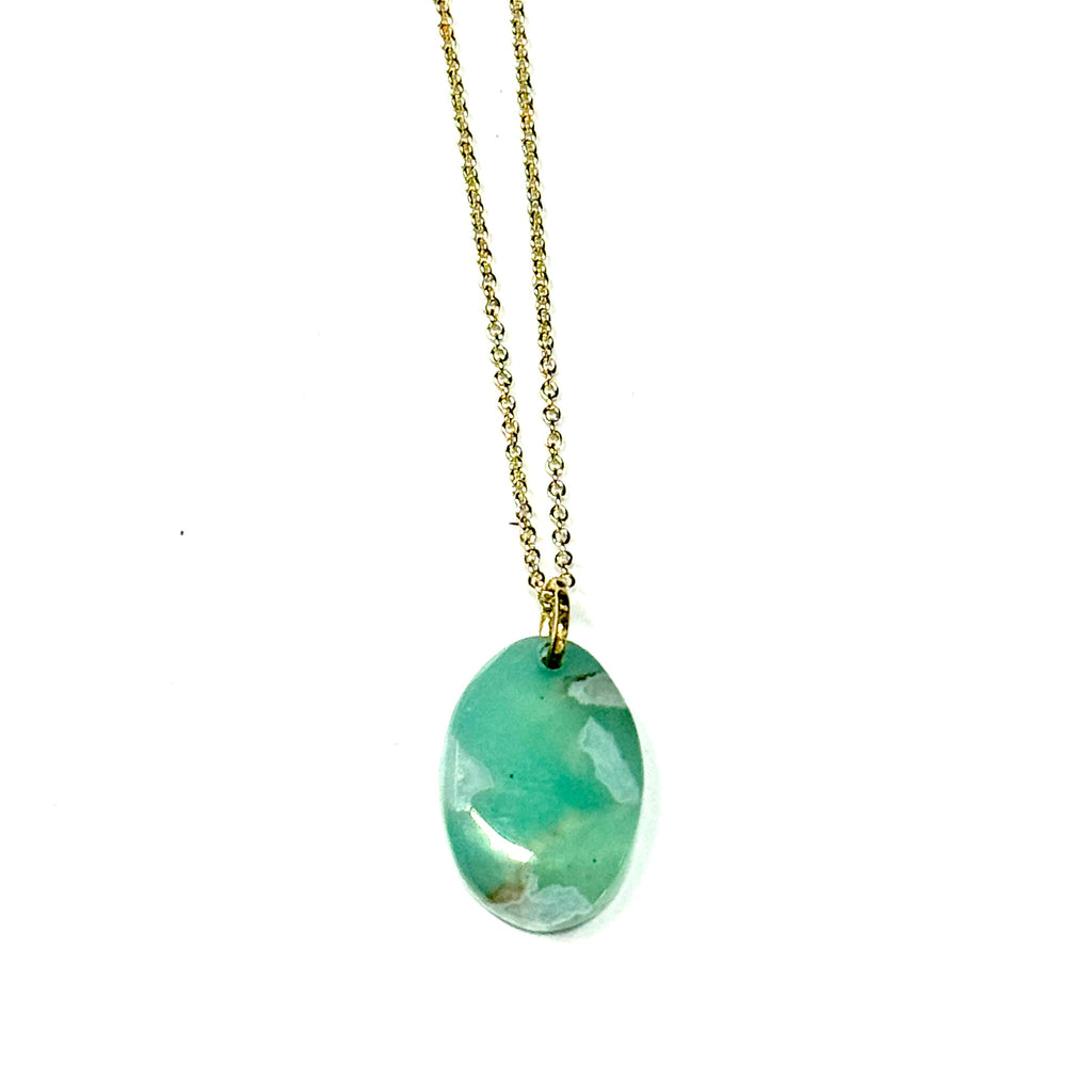Aquaprase Oval Pendant