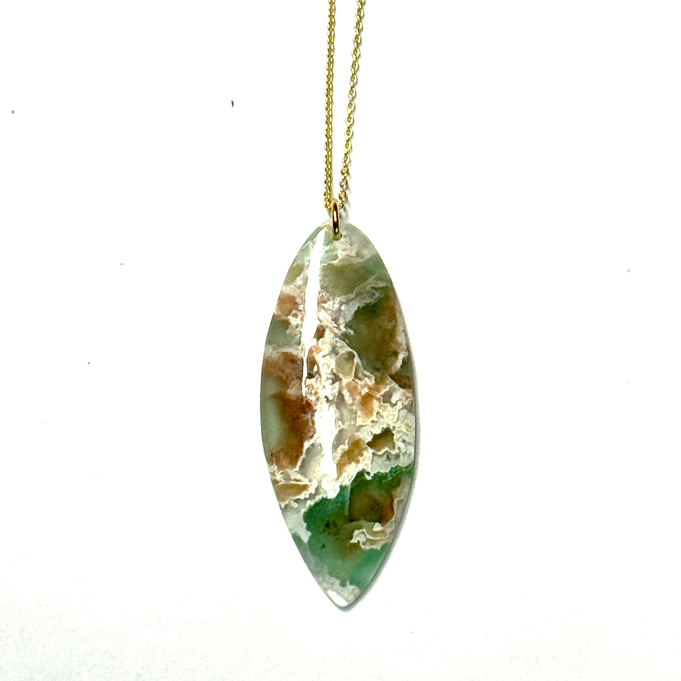 Aquaprase Marquise Pendant