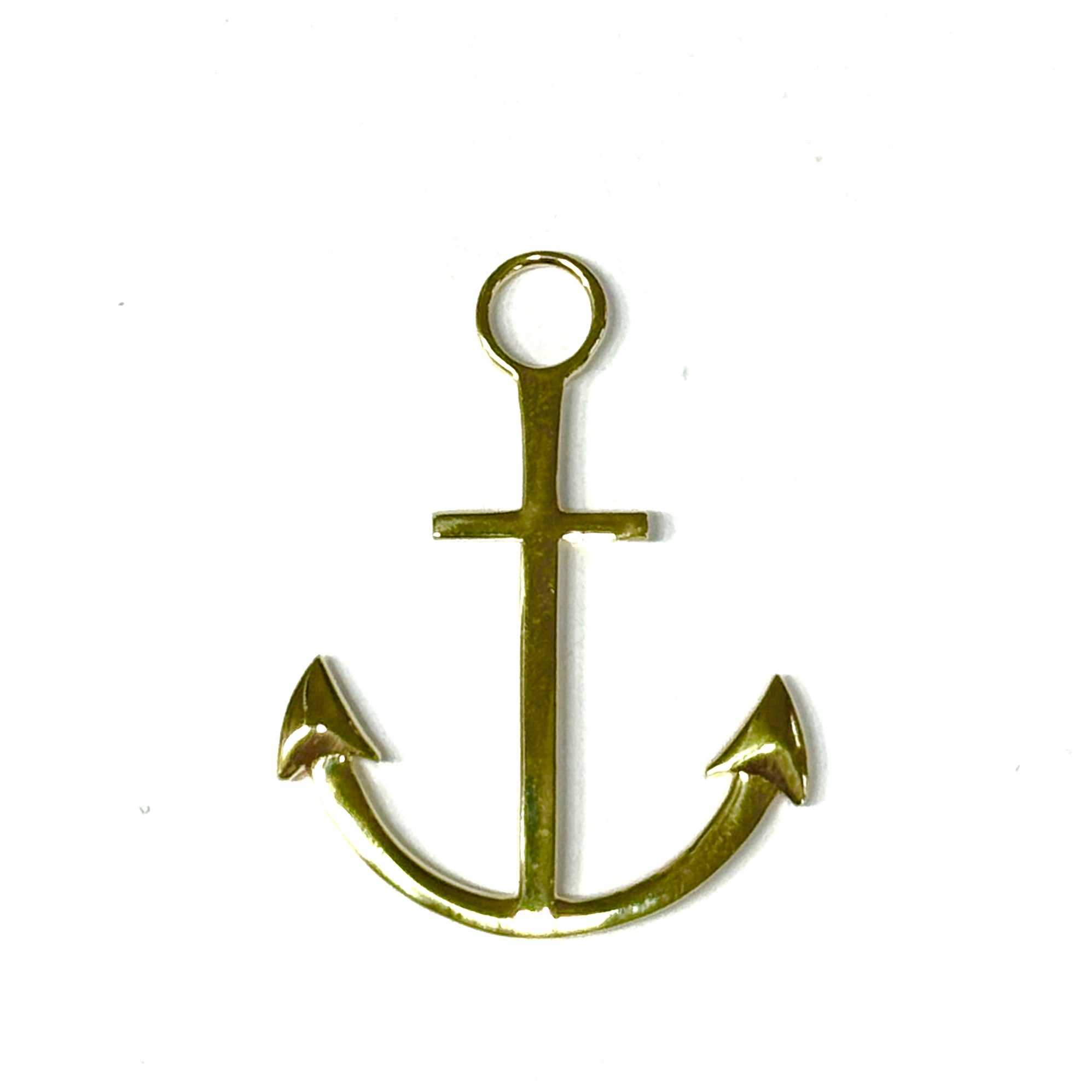 18KY Large Anchor Charm