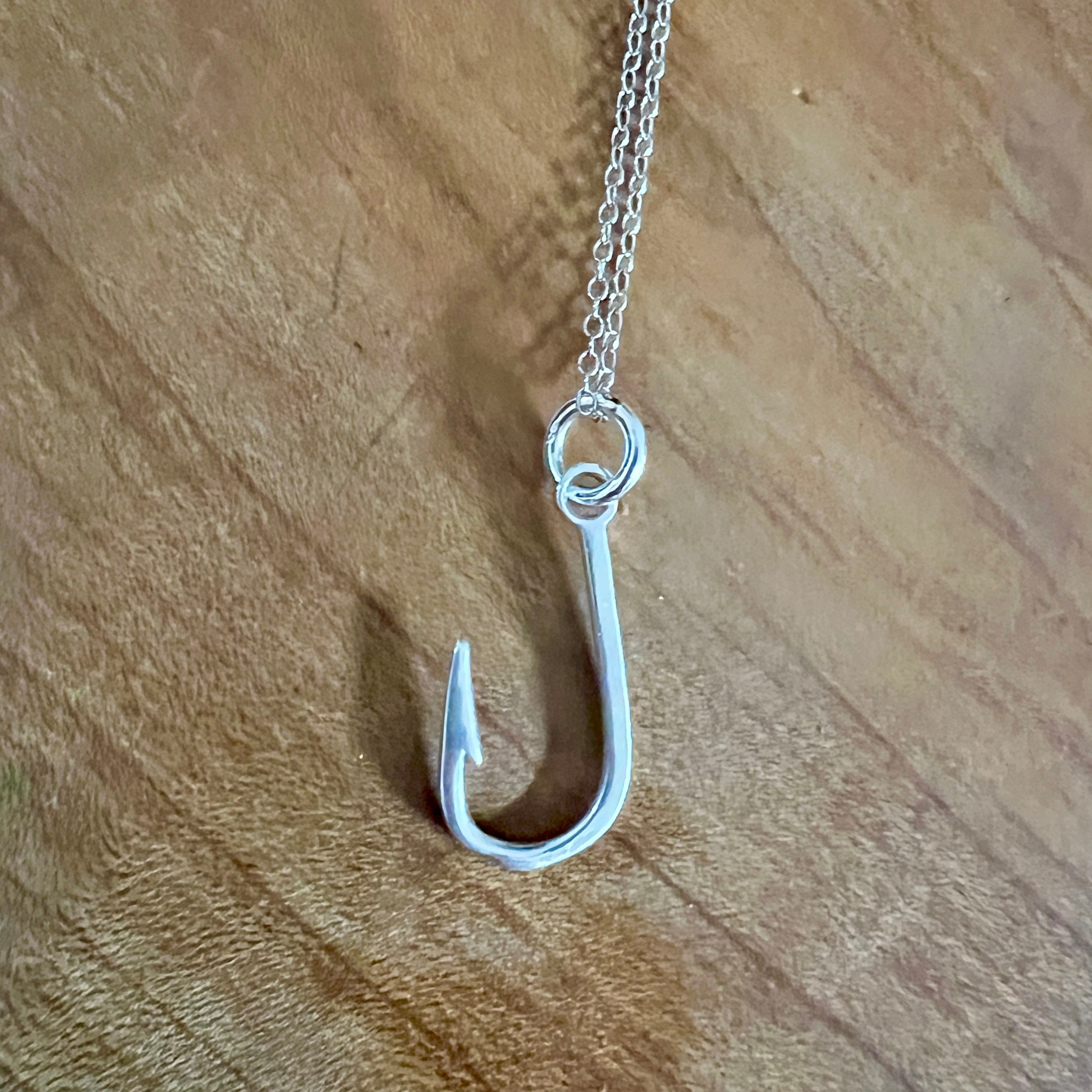 Sterling Silver Fish Hook Pendant