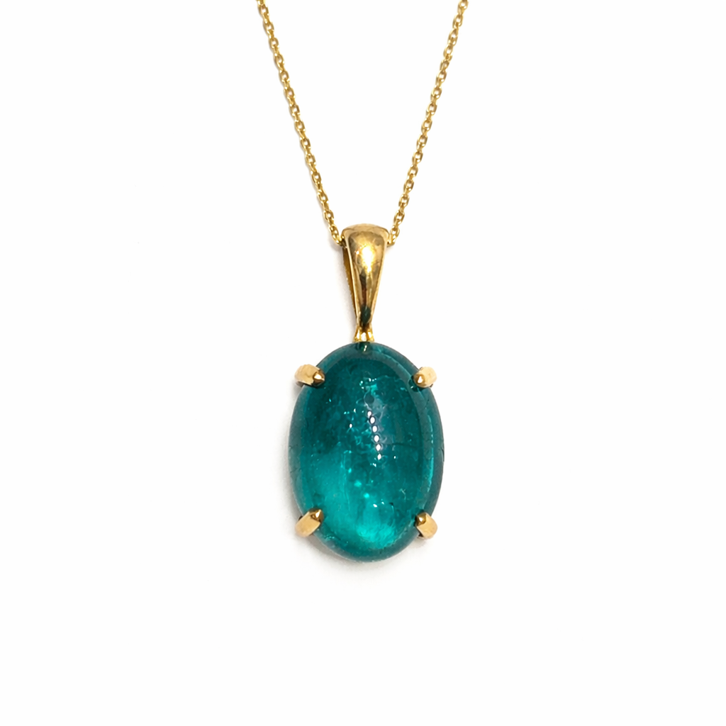 Indicolite Tourmaline Pendant