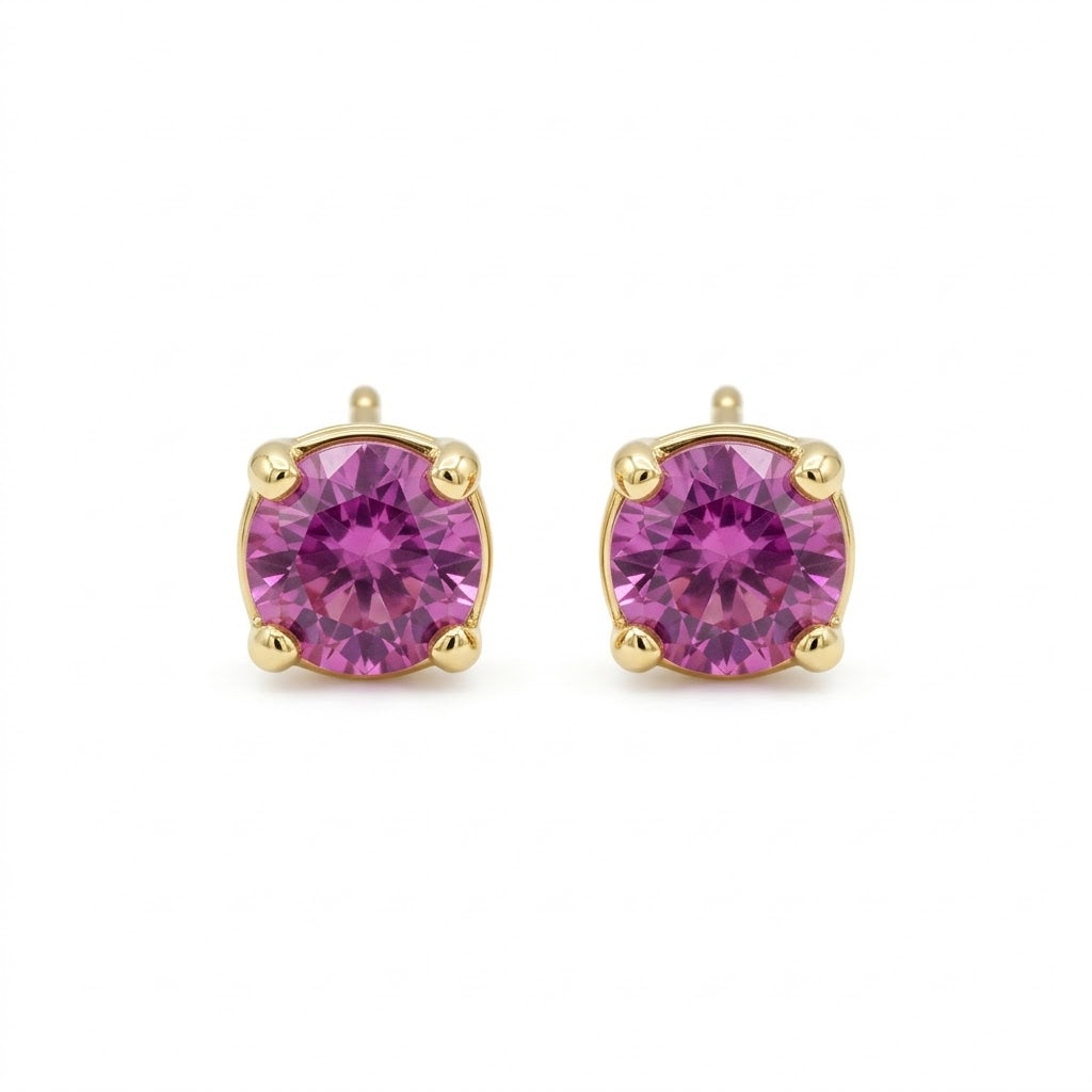 Pink Sapphire Earrings