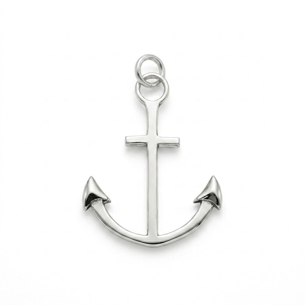 Sterling Silver Large Anchor Charm