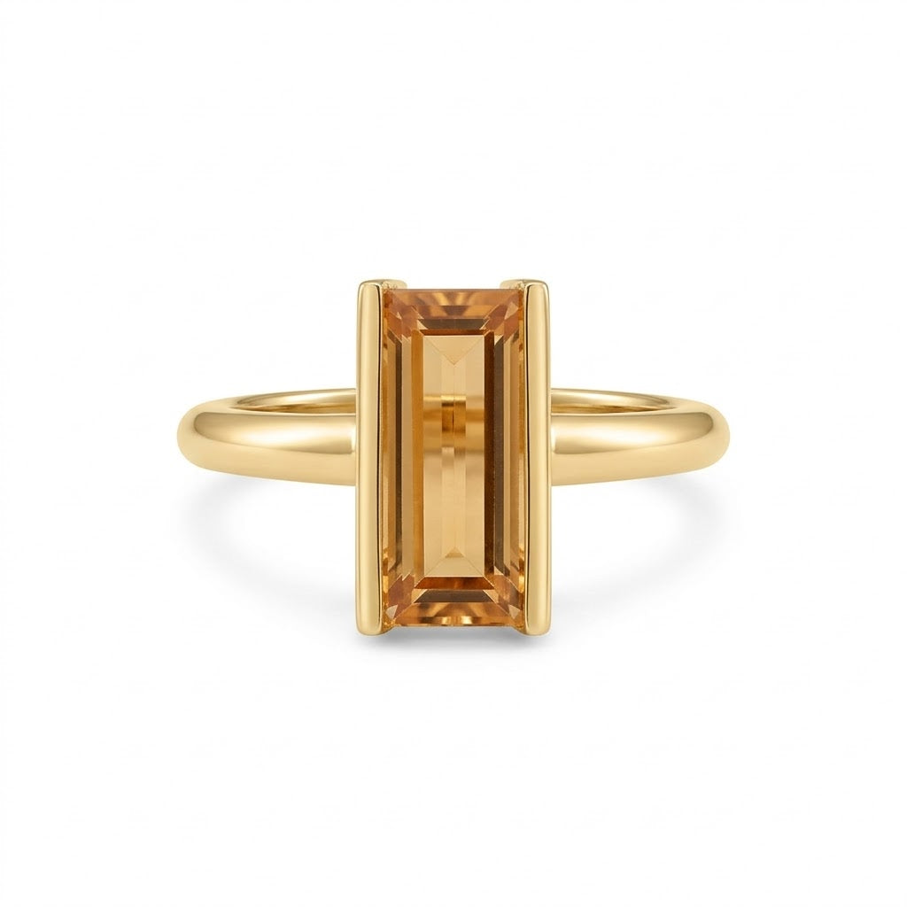 Yellow Topaz Ring