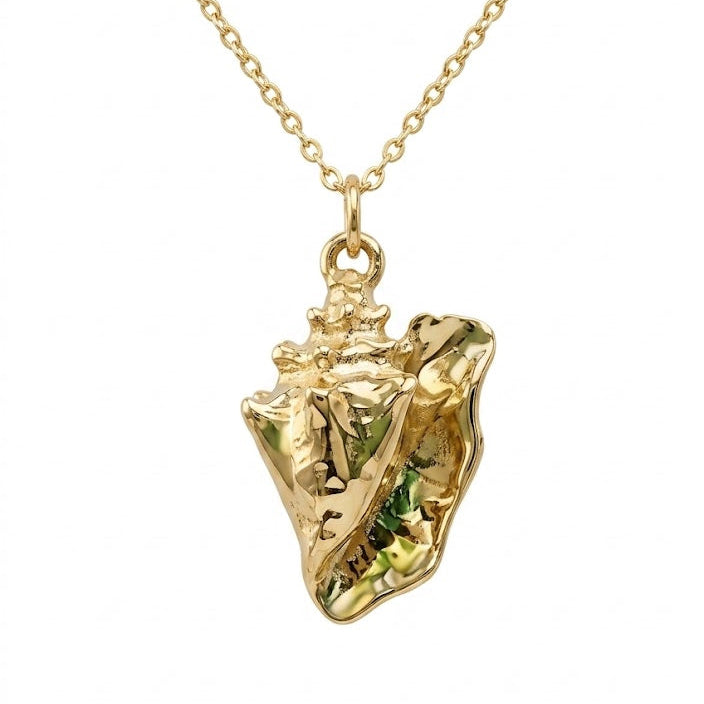 18KY Conch Shell Pendant